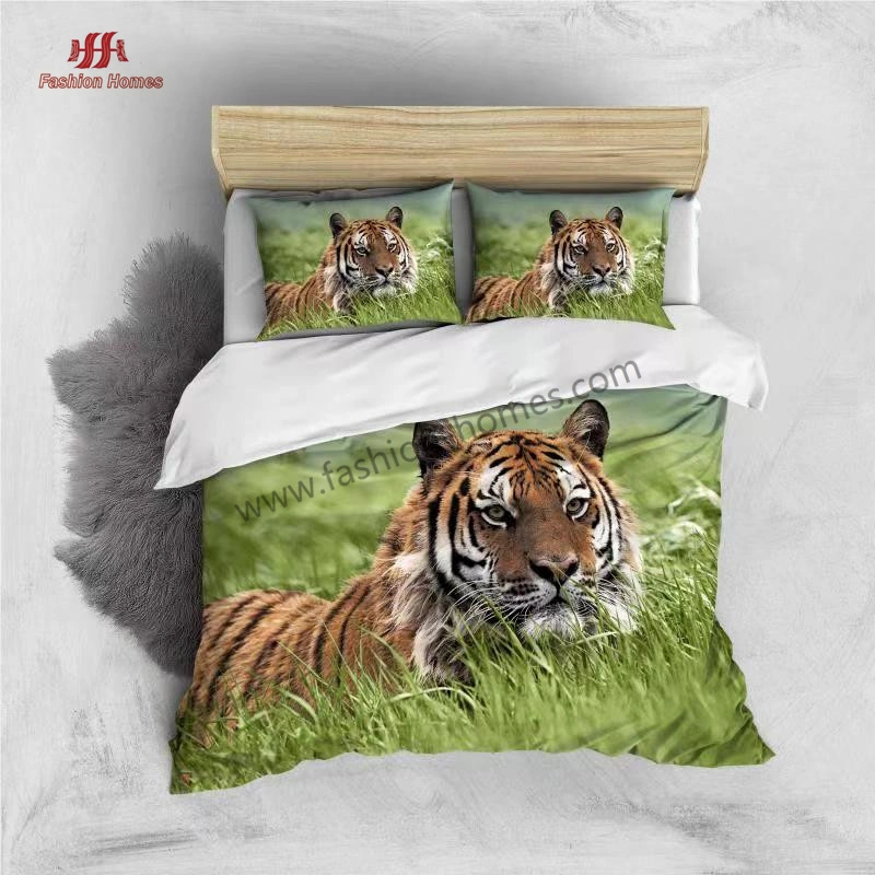 China Wholesale Quilt 3D Digital Animal Printed Bedding Set Comforter Microfiber Bedding Set